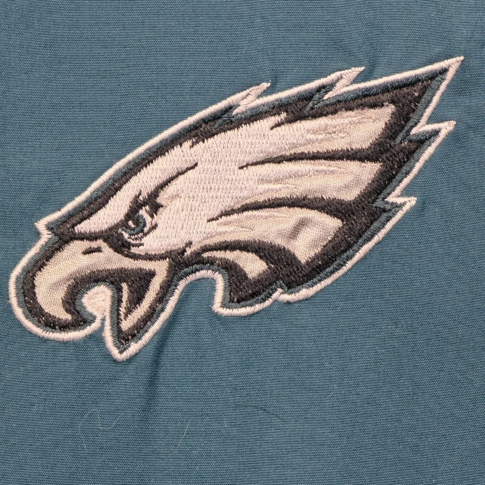 Philadelphia Eagles Windbreaker Jacket Mens 2XL 1/4 Zip Pullover Embroidered NFL